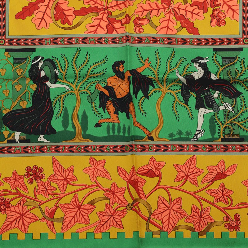 Hermes Scarf "Musique des Dieux" by Claudia Stuhlhofer Mayr Vintage 90cm Silk | Carre