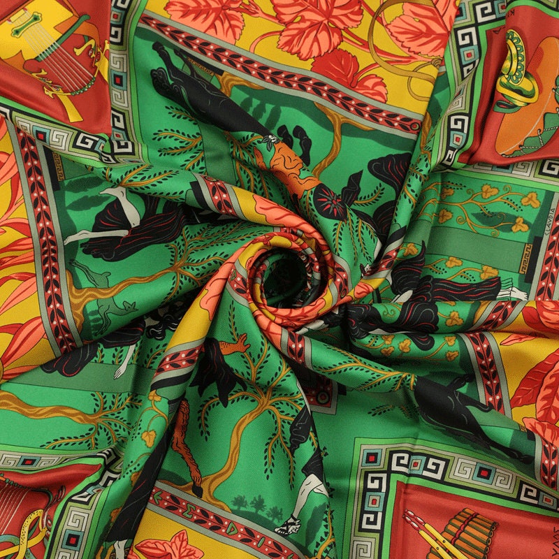 Hermes Scarf "Musique des Dieux" by Claudia Stuhlhofer Mayr Vintage 90cm Silk | Carre