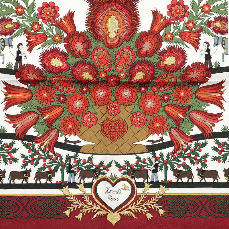 Hermes Scarf "Decoupages" by Anne Rosat 90cm Silk | Carre Foulard