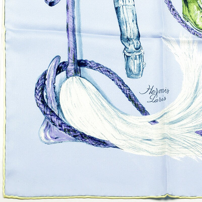 Hermes Scarf "Propos de Bottes" by Xavier De Poret 90cm Silk