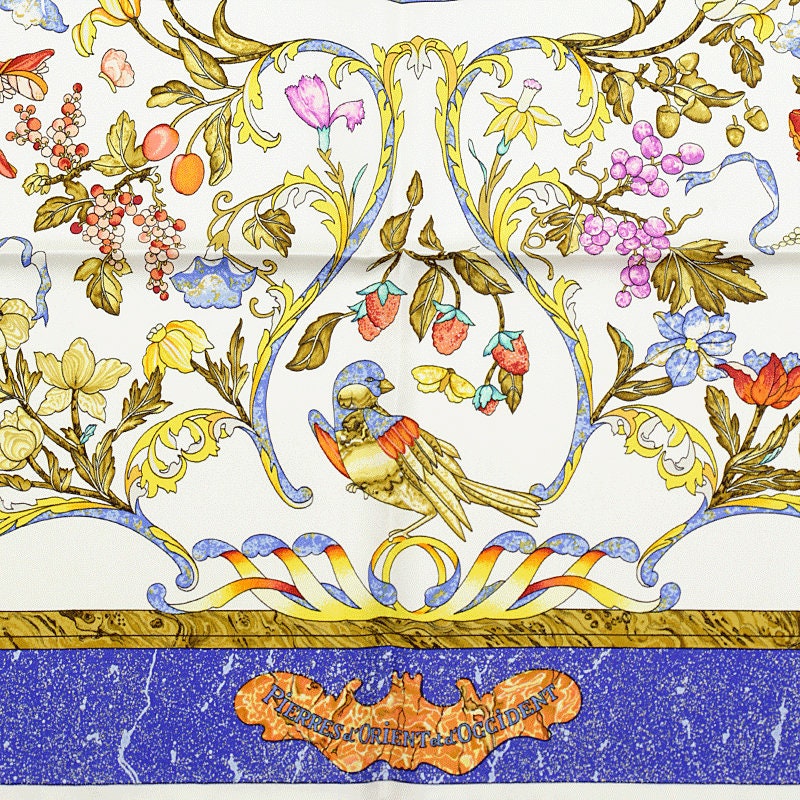 Hermes Scarf "Pierres d'Orient et d'Occident" by Zoe Pauwels 90cm Silk | Foulard Carre