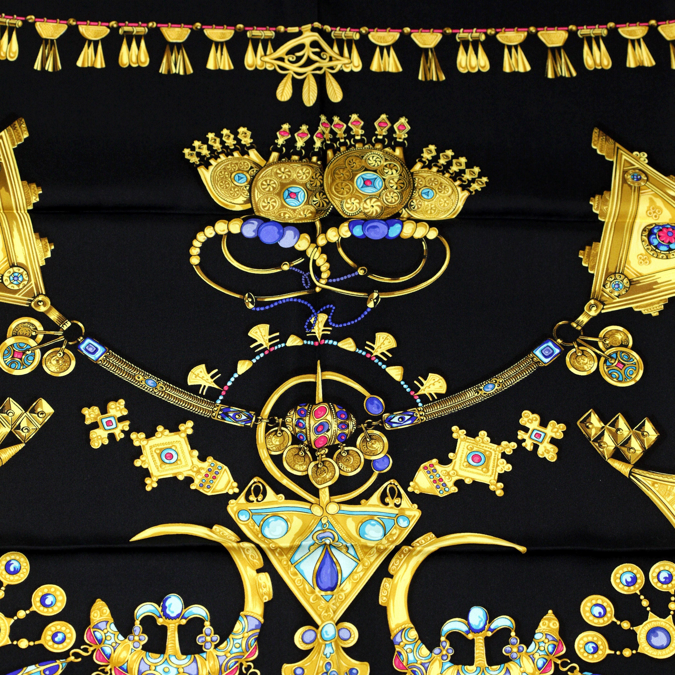 Hermes Scarf "Parures des Sables" by Laurence Bourthoumieux Vintage 90cm Silk