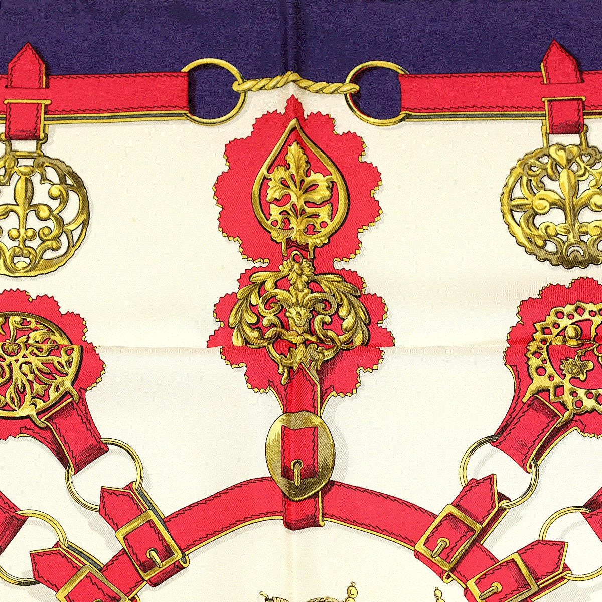 Hermes Scarf "Cuivreries" by Françoise De La Perriere 90cm Silk