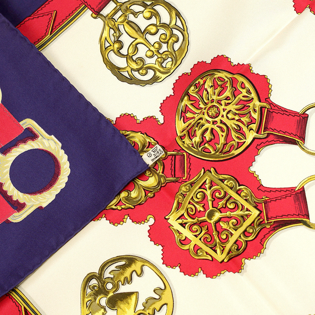 Hermes Scarf "Cuivreries" by Françoise De La Perriere 90cm Silk