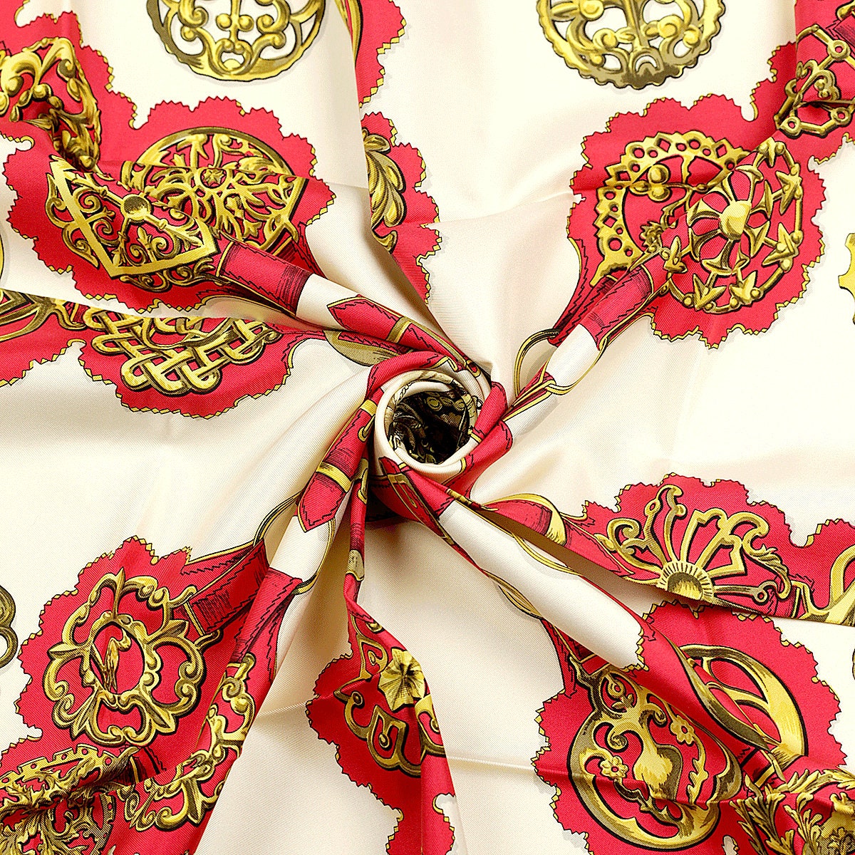 Hermes Scarf "Cuivreries" by Françoise De La Perriere 90cm Silk