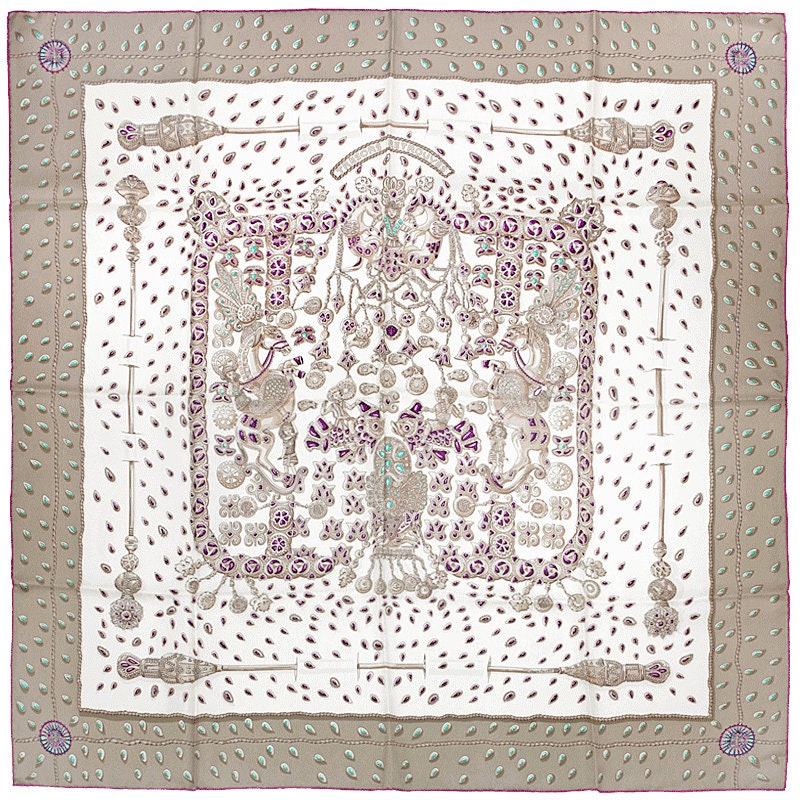 Hermes Scarf "Tresors Retrouves" by Annie Faivre 90cm Silk | Carre Foulard