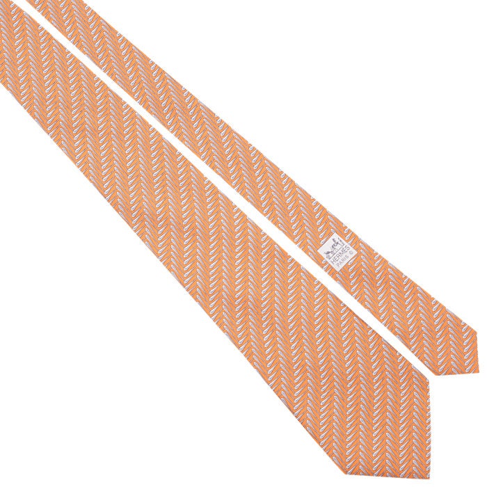 Hermes Men's Silk Tie Geometric Pattern 5334 | Necktie Cravate