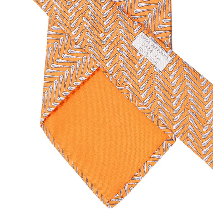 Hermes Men's Silk Tie Geometric Pattern 5334 | Necktie Cravate
