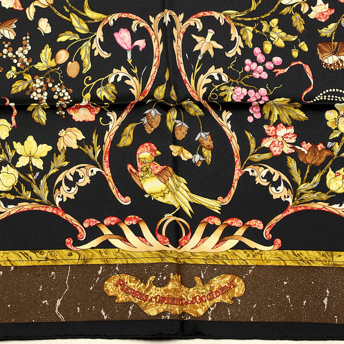 Hermes Scarf "Pierres d'Orient et d'Occident" by Zoe Pauwels 90cm Silk