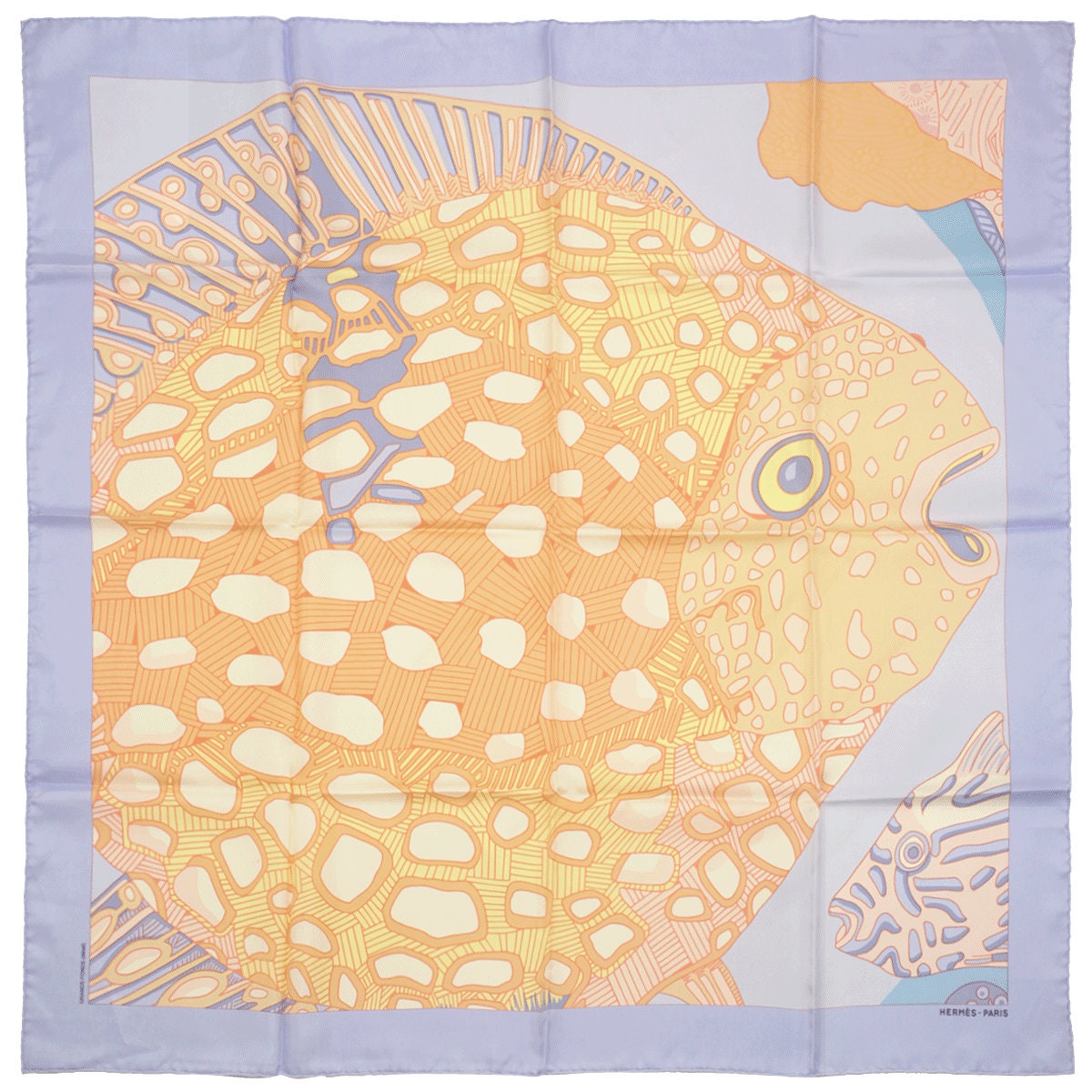 Hermes Scarf "Grands Fonds II" by Annie Faivre 90cm Silk
