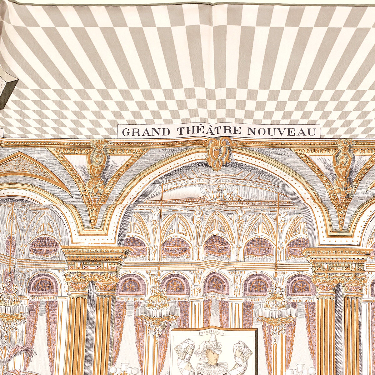 Hermes Scarf "Grand Theatre Nouveau" by Giancarlo Pagni 90cm Silk