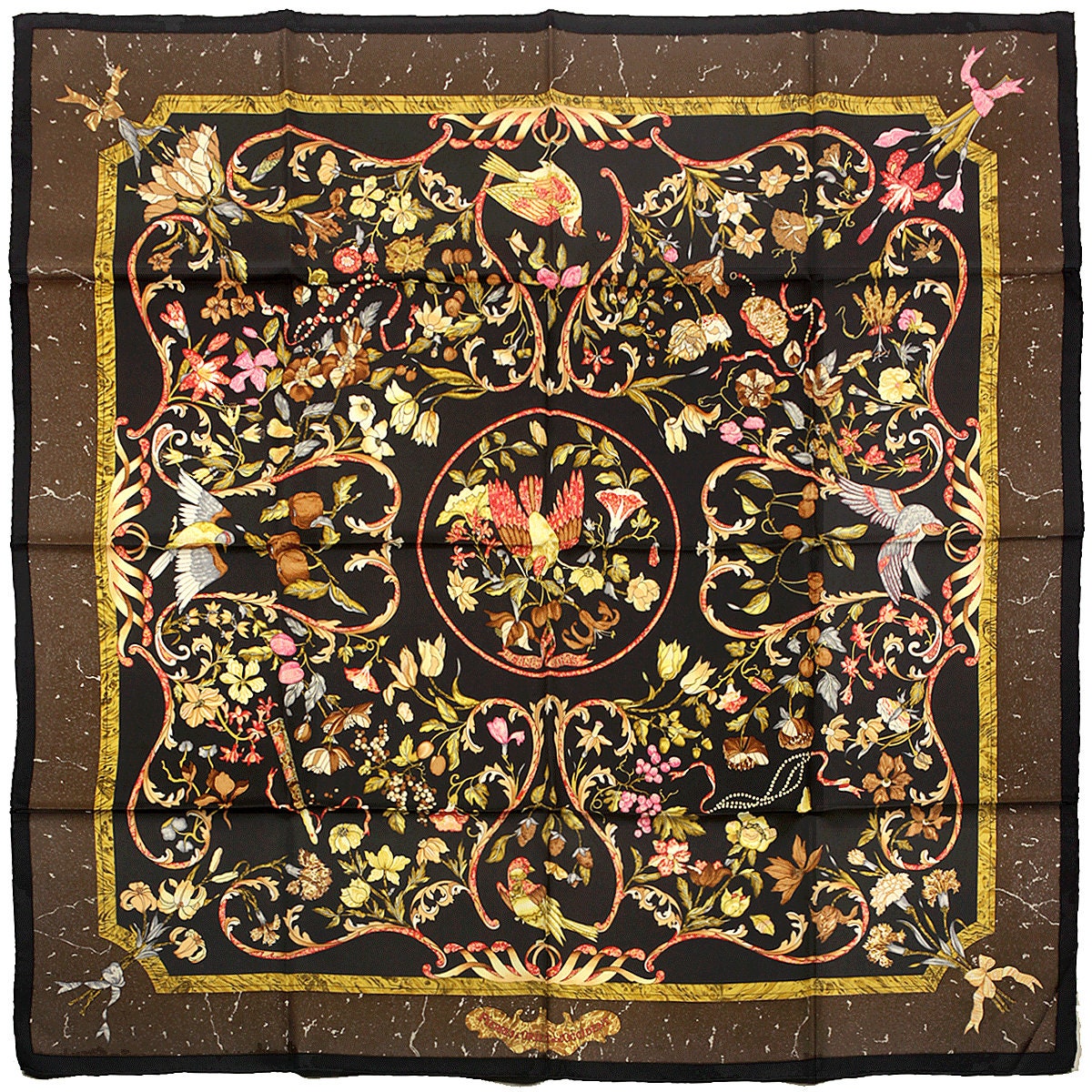 Hermes Scarf "Pierres d'Orient et d'Occident" by Zoe Pauwels 90cm Silk