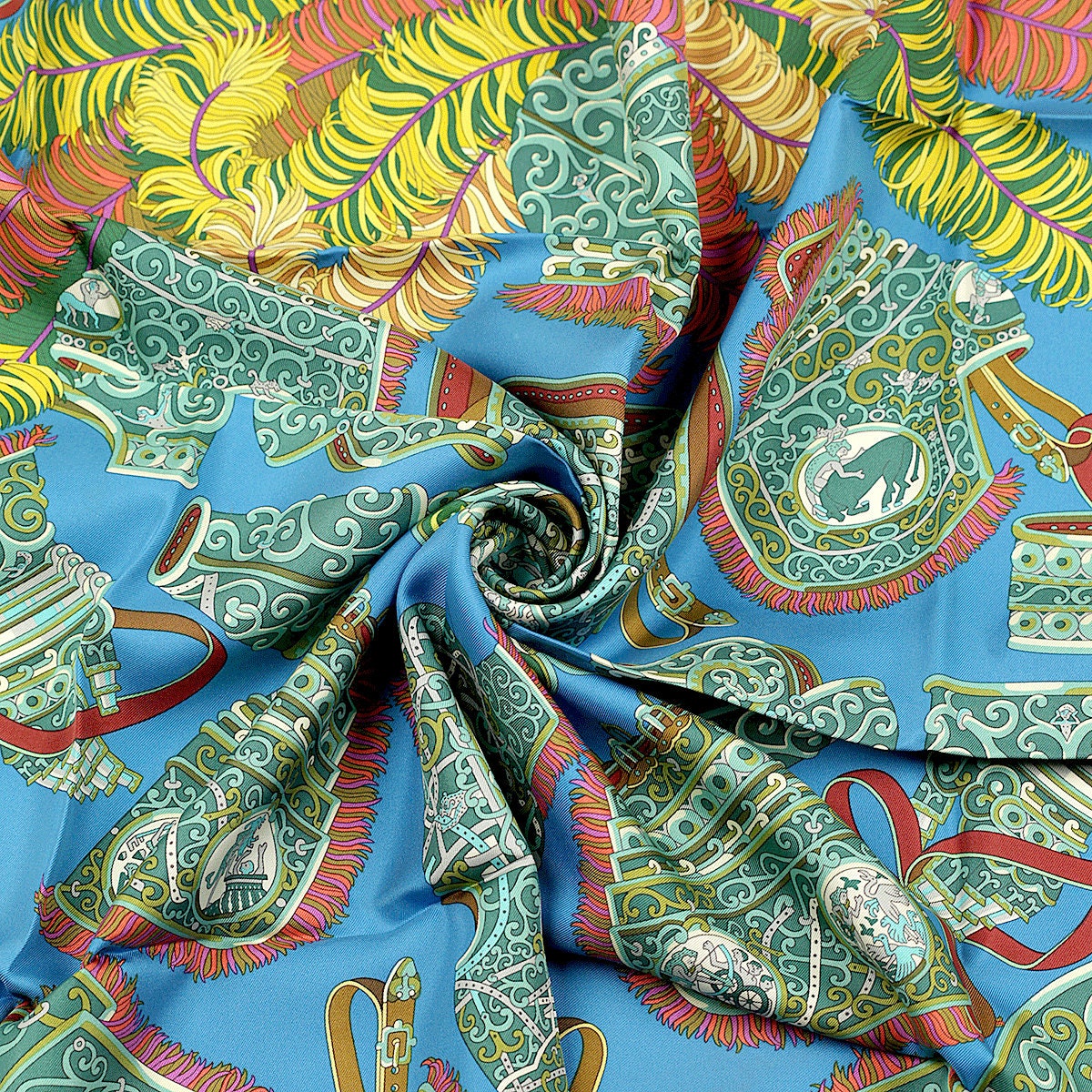 Hermes Scarf "Sous L'Egide de Mars" by Pierre Marie 90cm Silk