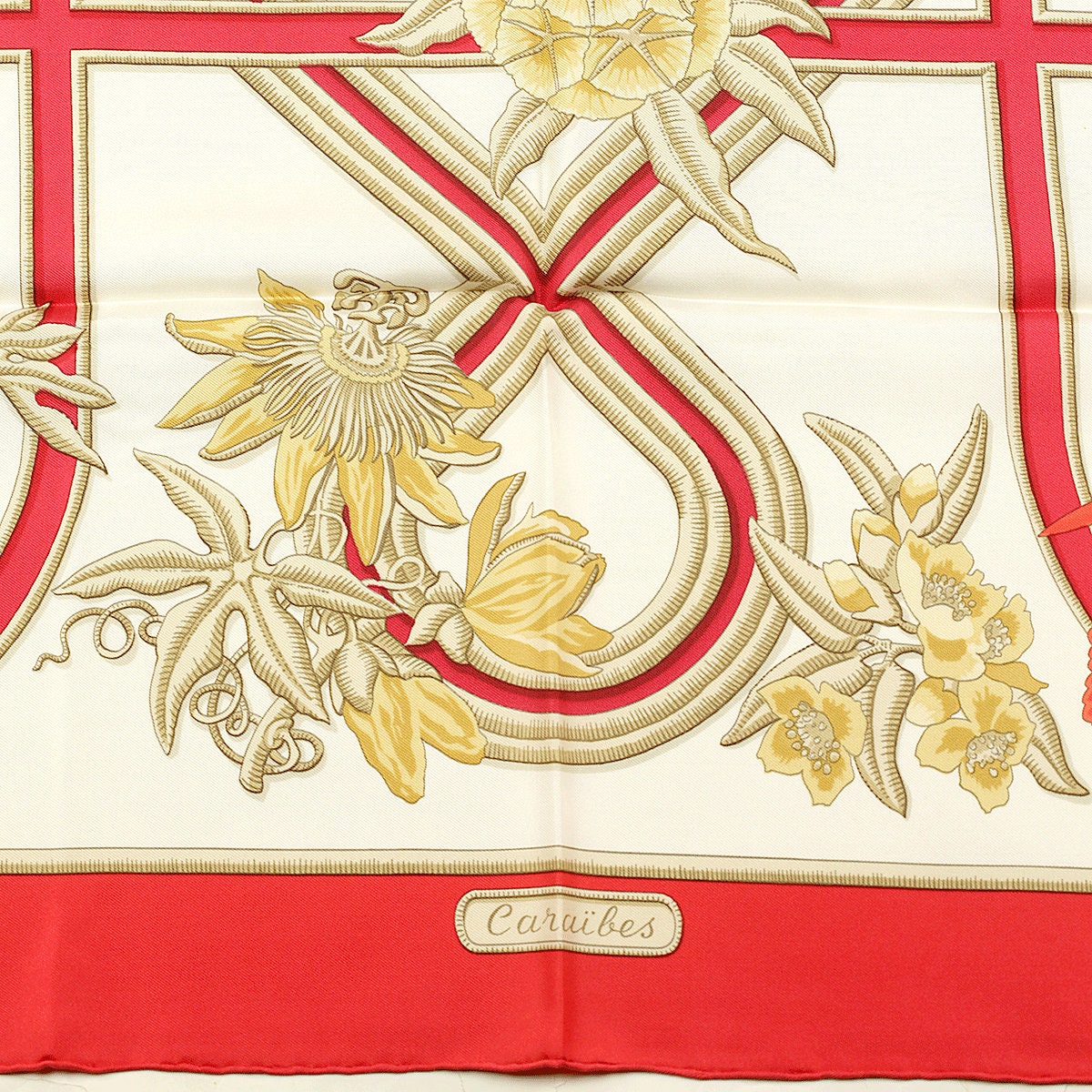 Hermes Scarf "Caraibes" by Christiane Vauzelles Vintage 90cm Silk | Foulard Carre