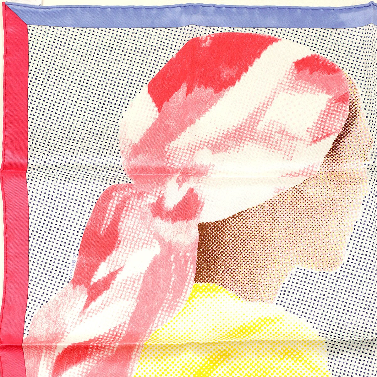 Hermes Scarf "Regard de Soie" by Clement Balcon 70cm Silk