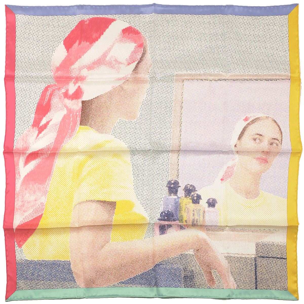 Hermes Scarf "Regard de Soie" by Clement Balcon 70cm Silk