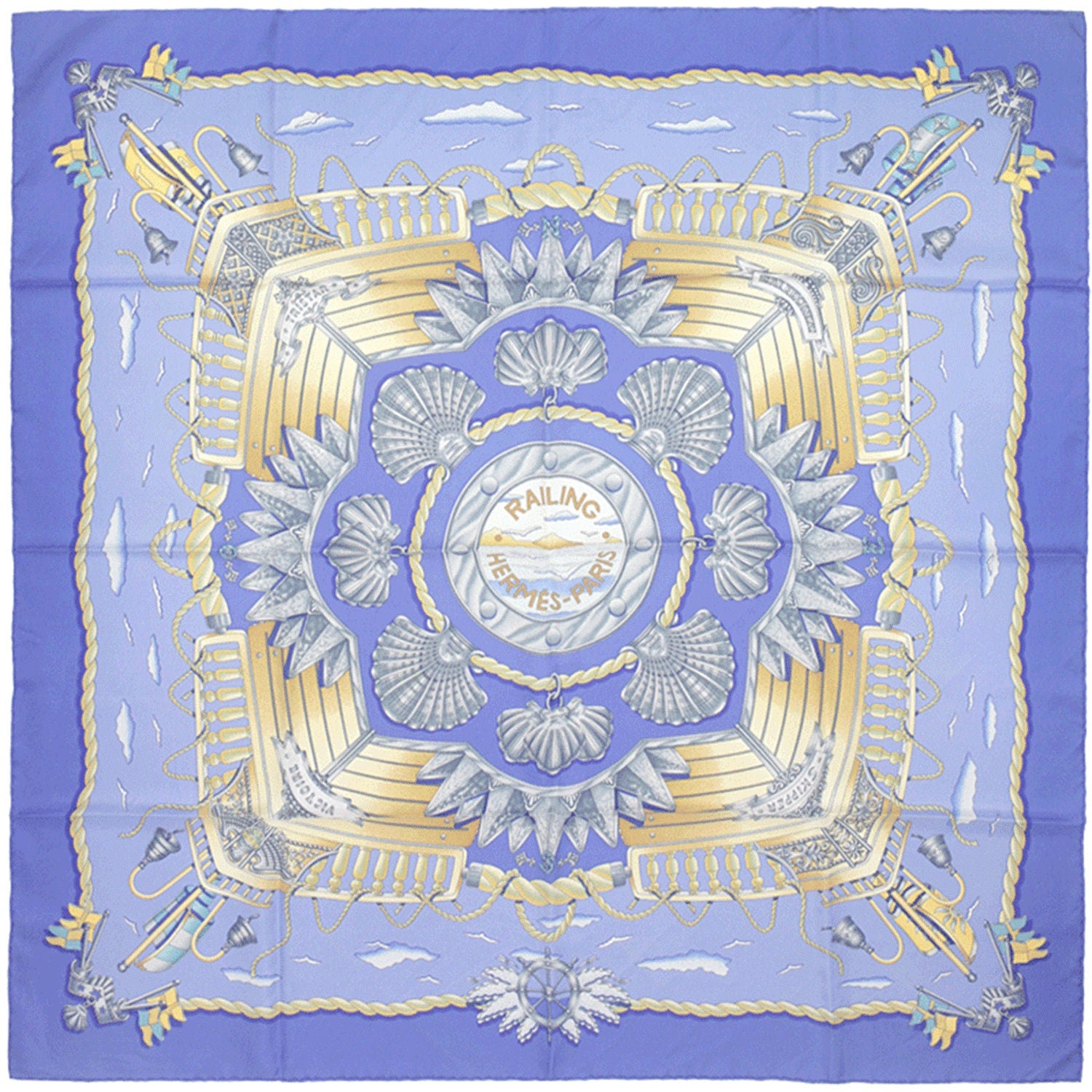 Hermes Scarf "Railing" by Joachim Metz 90cm Silk | Carre Foulard