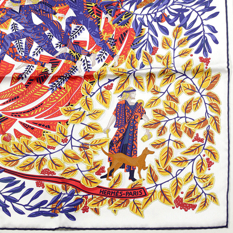 Hermes Scarf "Le Promenade de Platon" by Annie Faivre 90cm Silk