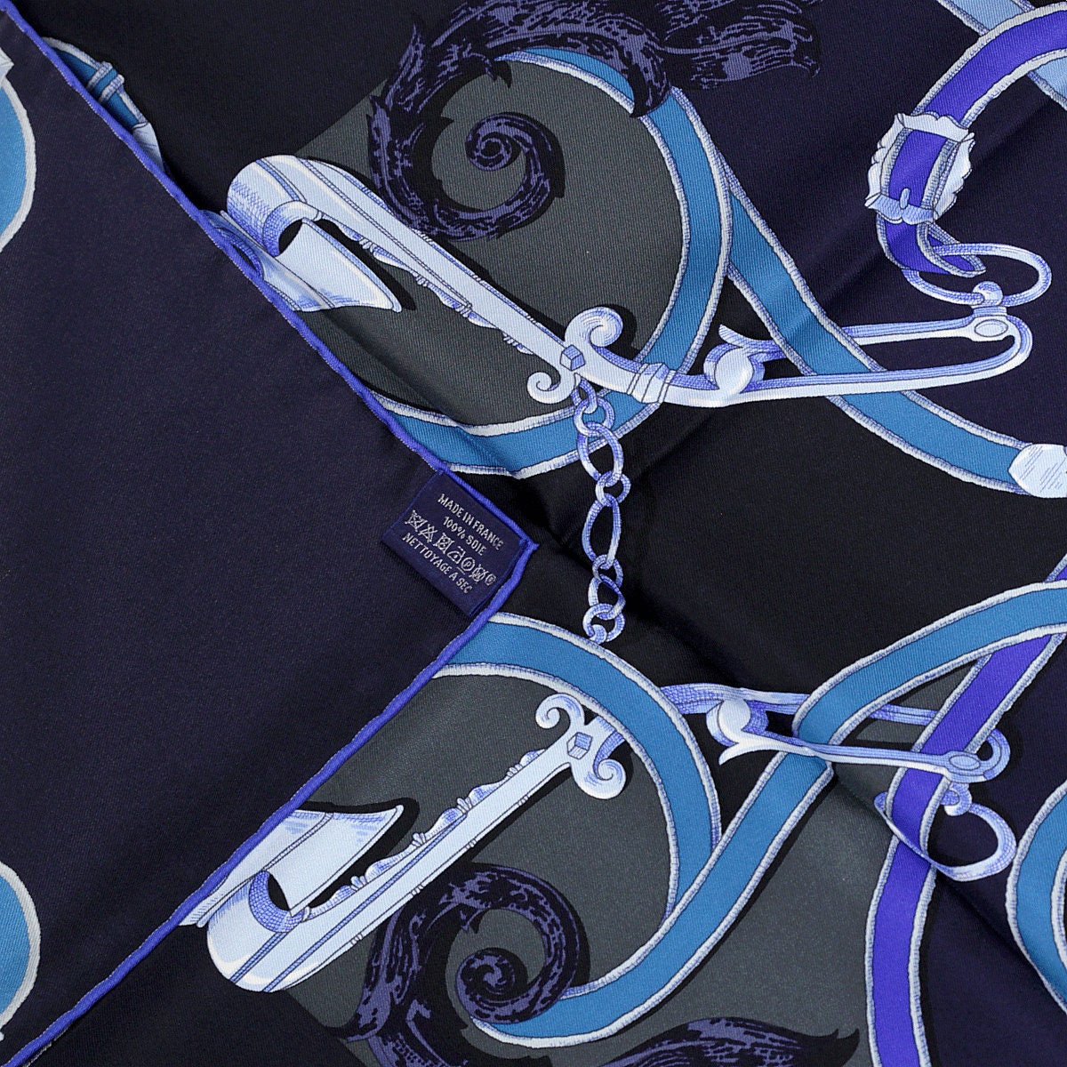 Hermes Scarf "Plumets du Roy" by Henri d'Origny and Julia Abadie 90cm Silk