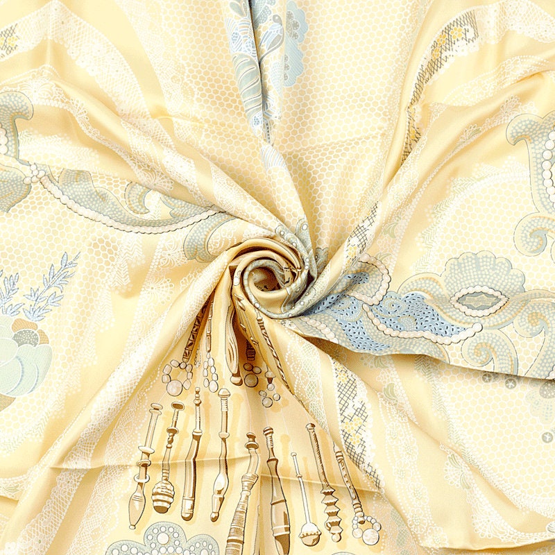 Hermes Scarf "Doigts de Fee" by Caty Latham 90cm Silk