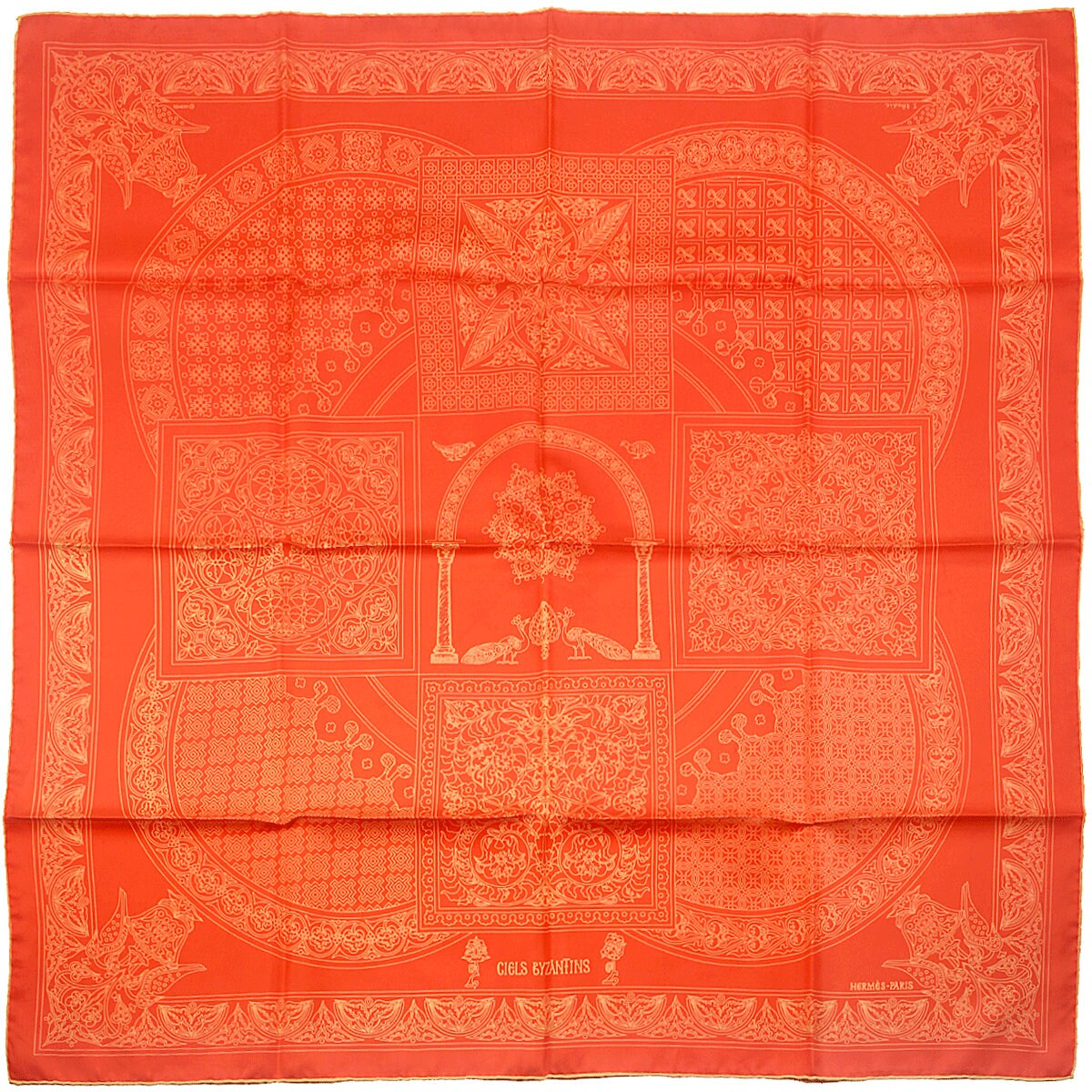 Hermes Scarf "Ciels Byzantins" by Julia Abadie Vintage 90cm Silk