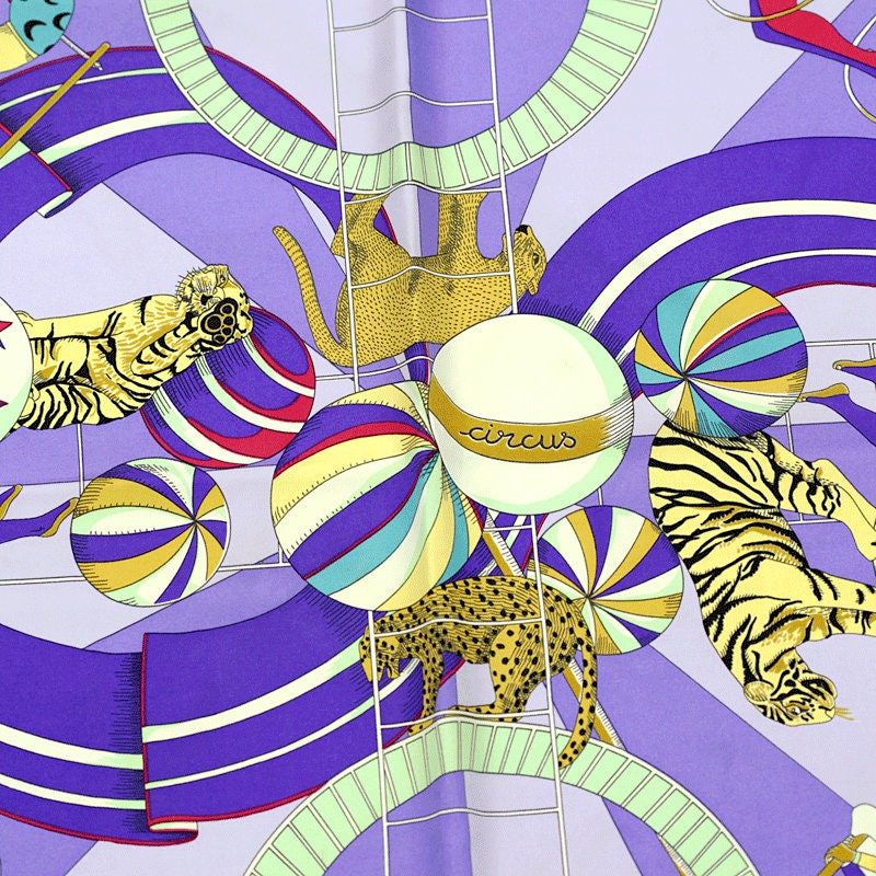 Hermes Scarf "Circus" by Annie Faivre 90cm Silk