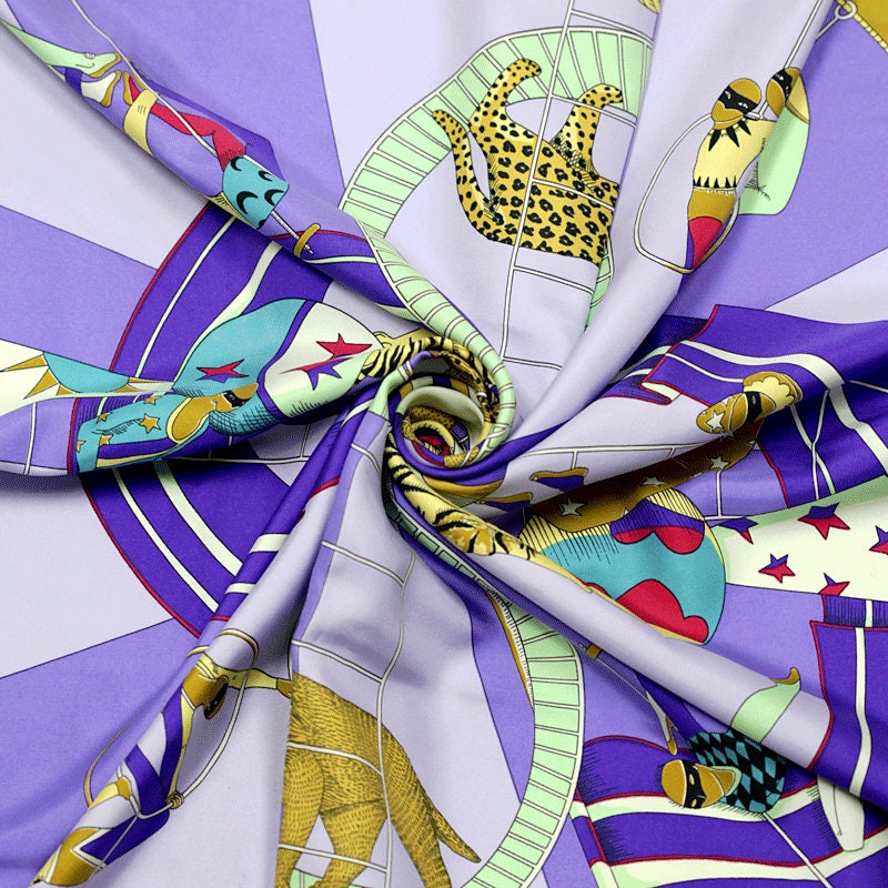 Hermes Scarf "Circus" by Annie Faivre 90cm Silk