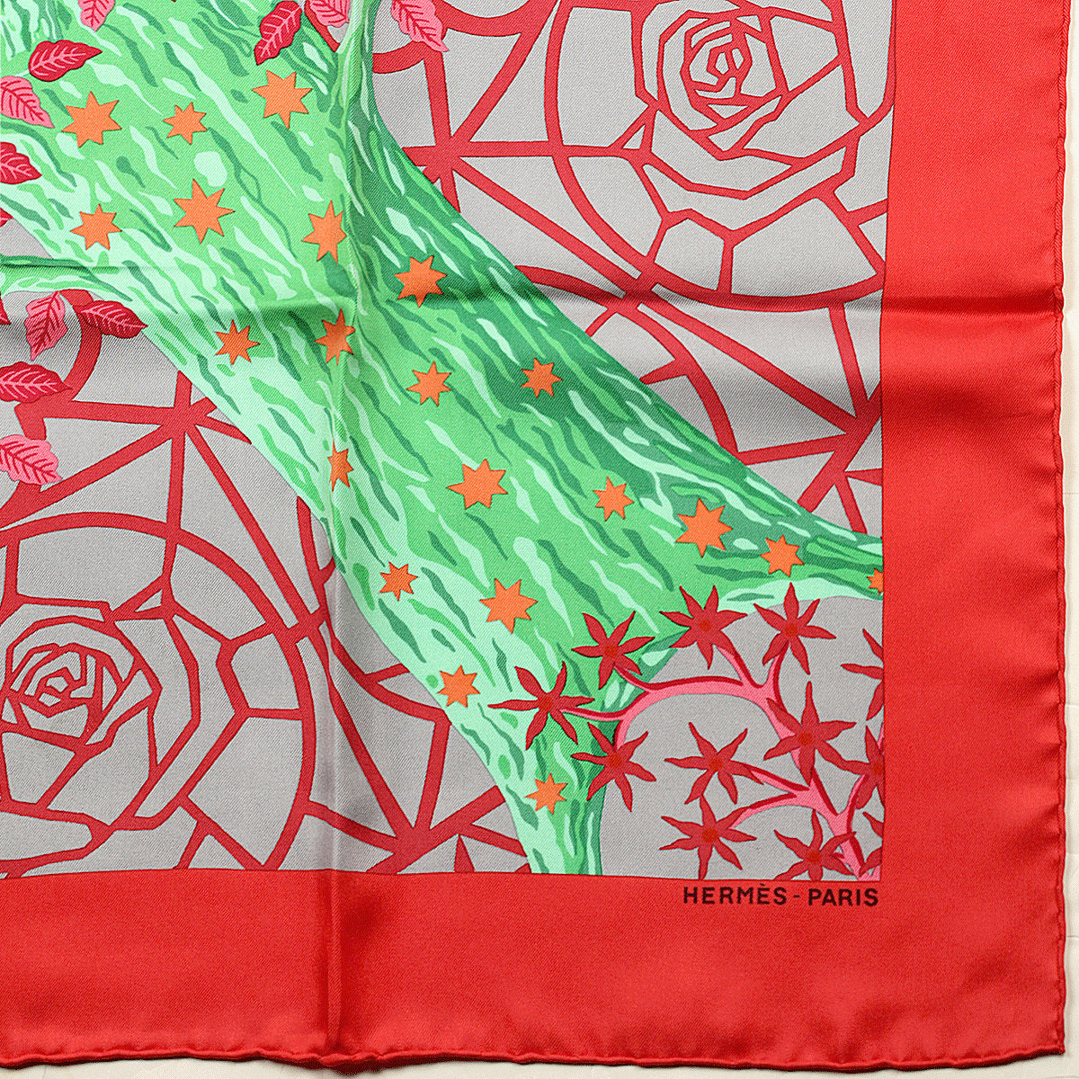 Hermes Scarf "Axis Mundi II" by Christine Henry 90cm Silk