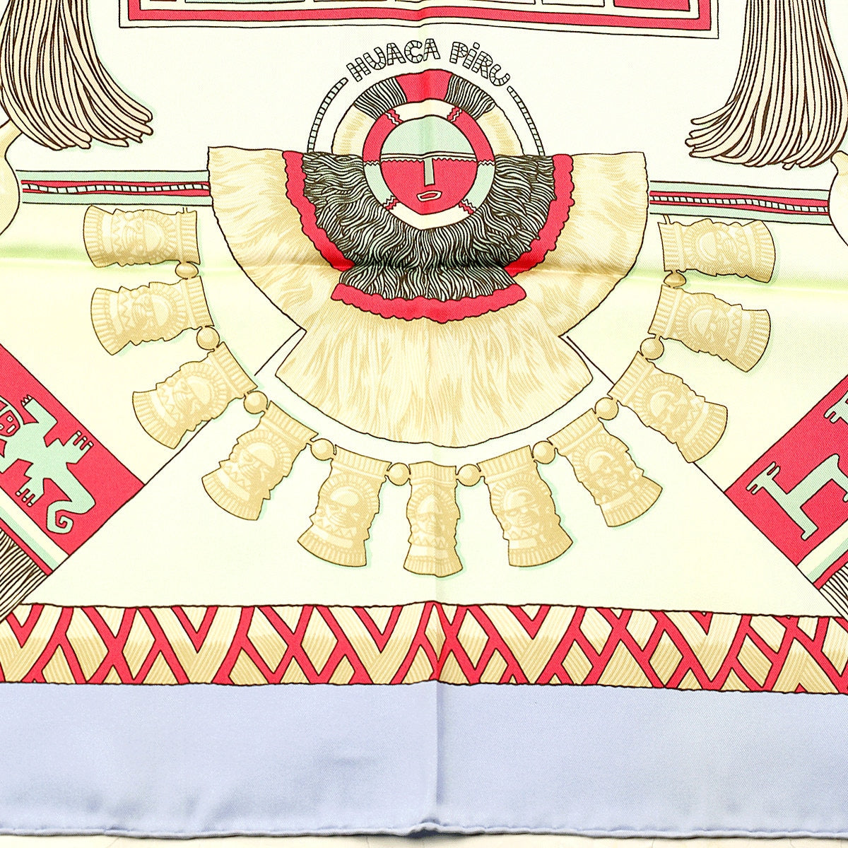 Hermes Scarf "Huaca Piru" by Sophie Koechlin 90cm Silk