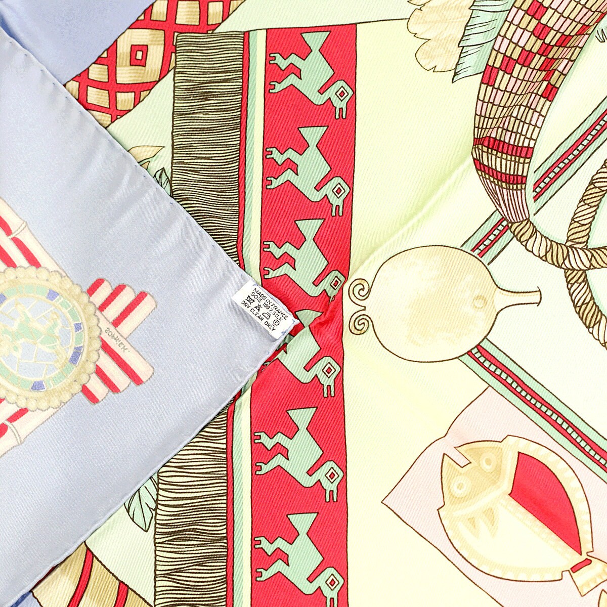 Hermes Scarf "Huaca Piru" by Sophie Koechlin 90cm Silk