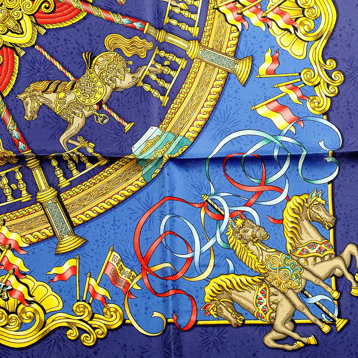 Hermes Scarf "Luna Park" by Joachim Metz 90cm Silk Jacquard