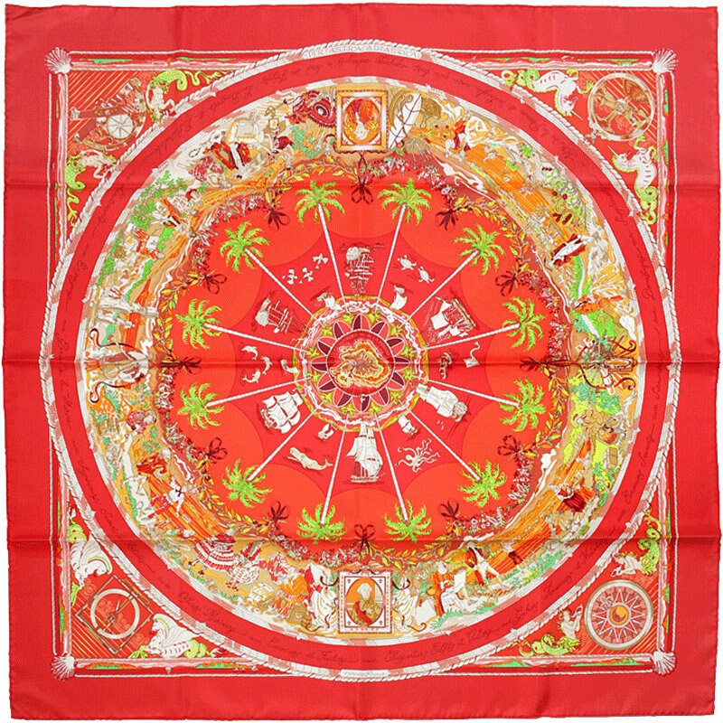 Hermes Scarf "Per Astra Ad Astra" by Sandra Laroche 90cm Silk