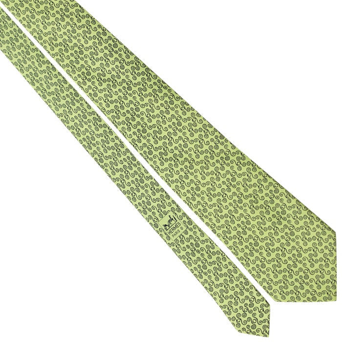 Hermes Men's Silk Tie H Geometric Pattern 5256