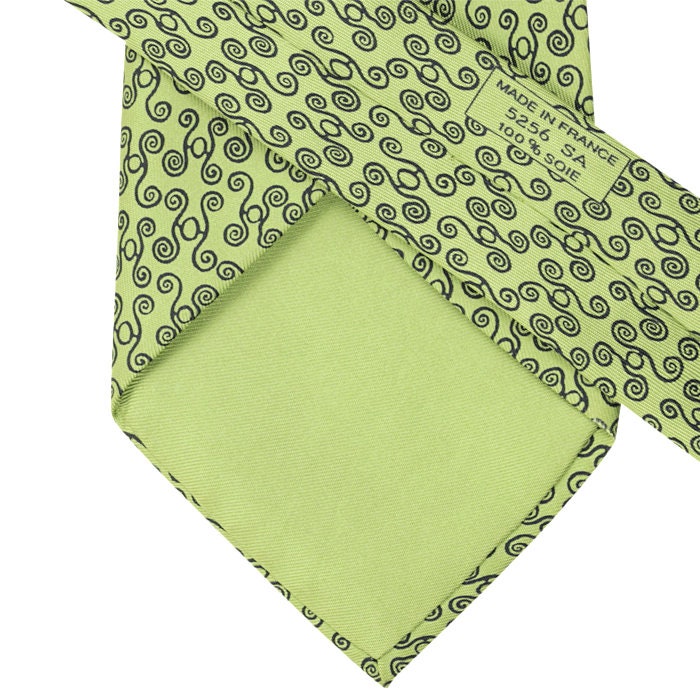 Hermes Men's Silk Tie H Geometric Pattern 5256