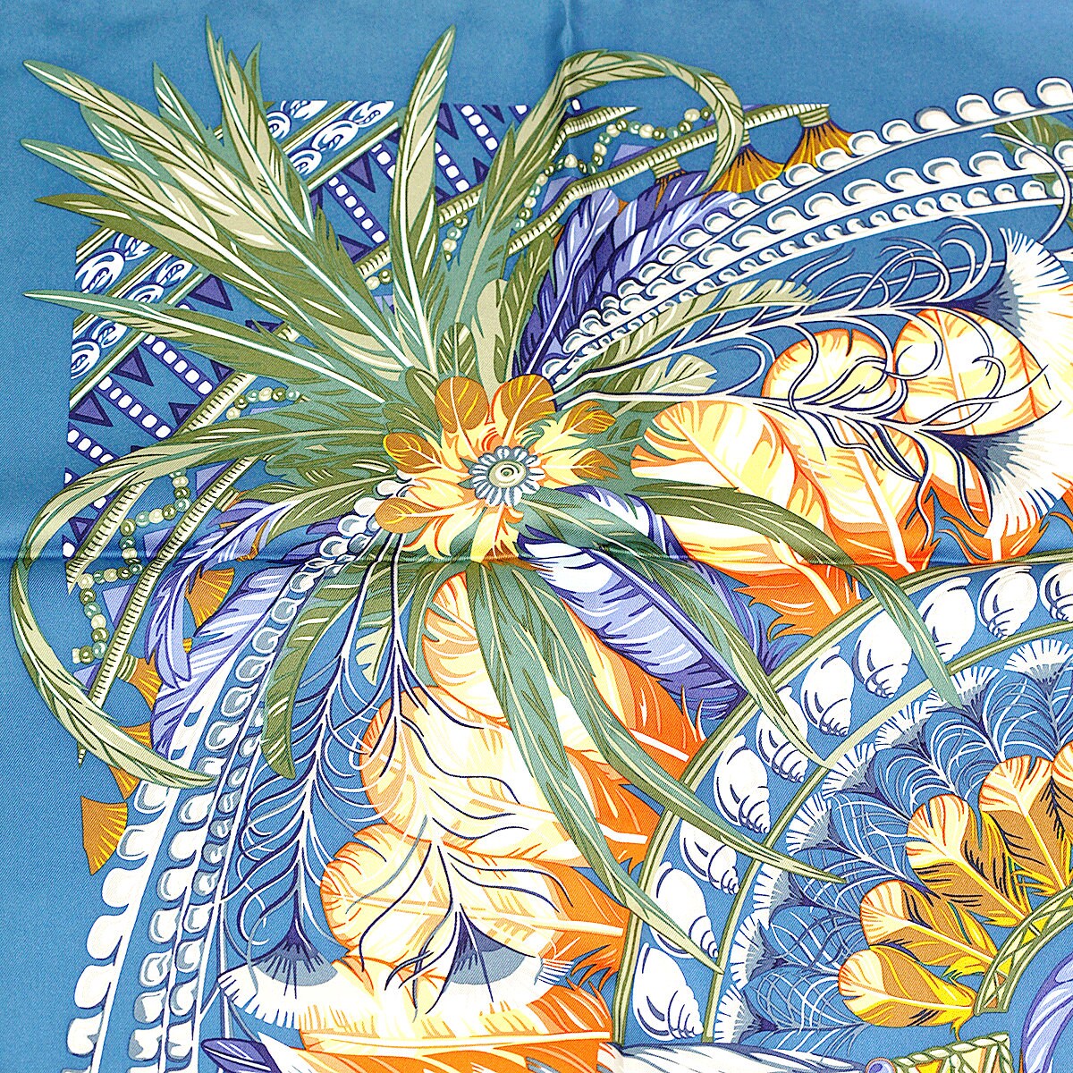 Hermes Scarf "Danse Pacifique" by Laurence Bourthoumieux 90cm Silk | Carre Foulard