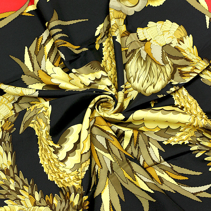 Hermes Scarf "Tahiti" by Caty Latham Vintage 90cm Silk