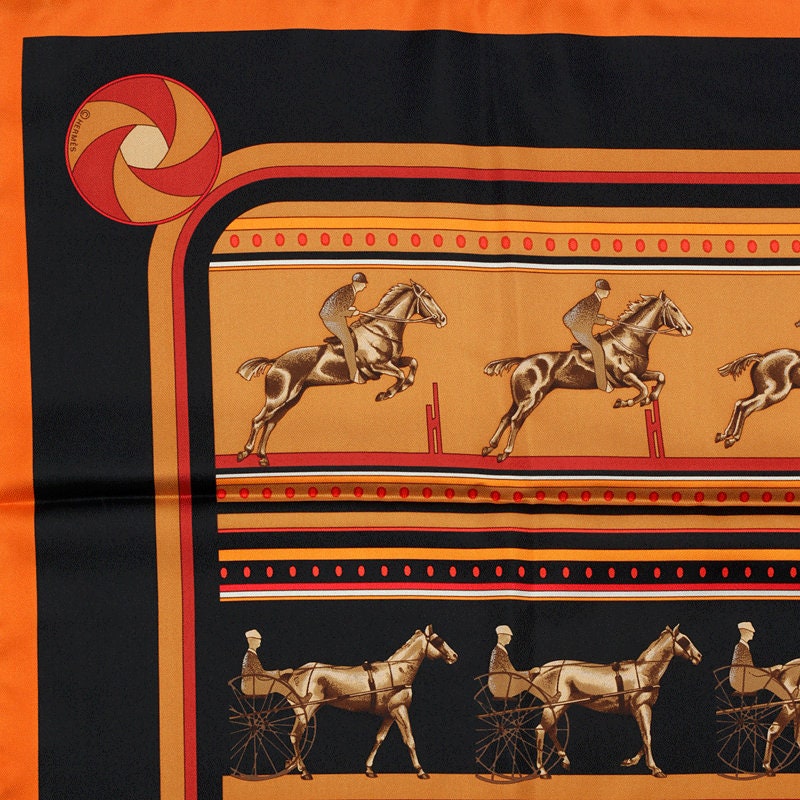 Hermes Scarf "Sequences" by Caty Latham 90cm Silk