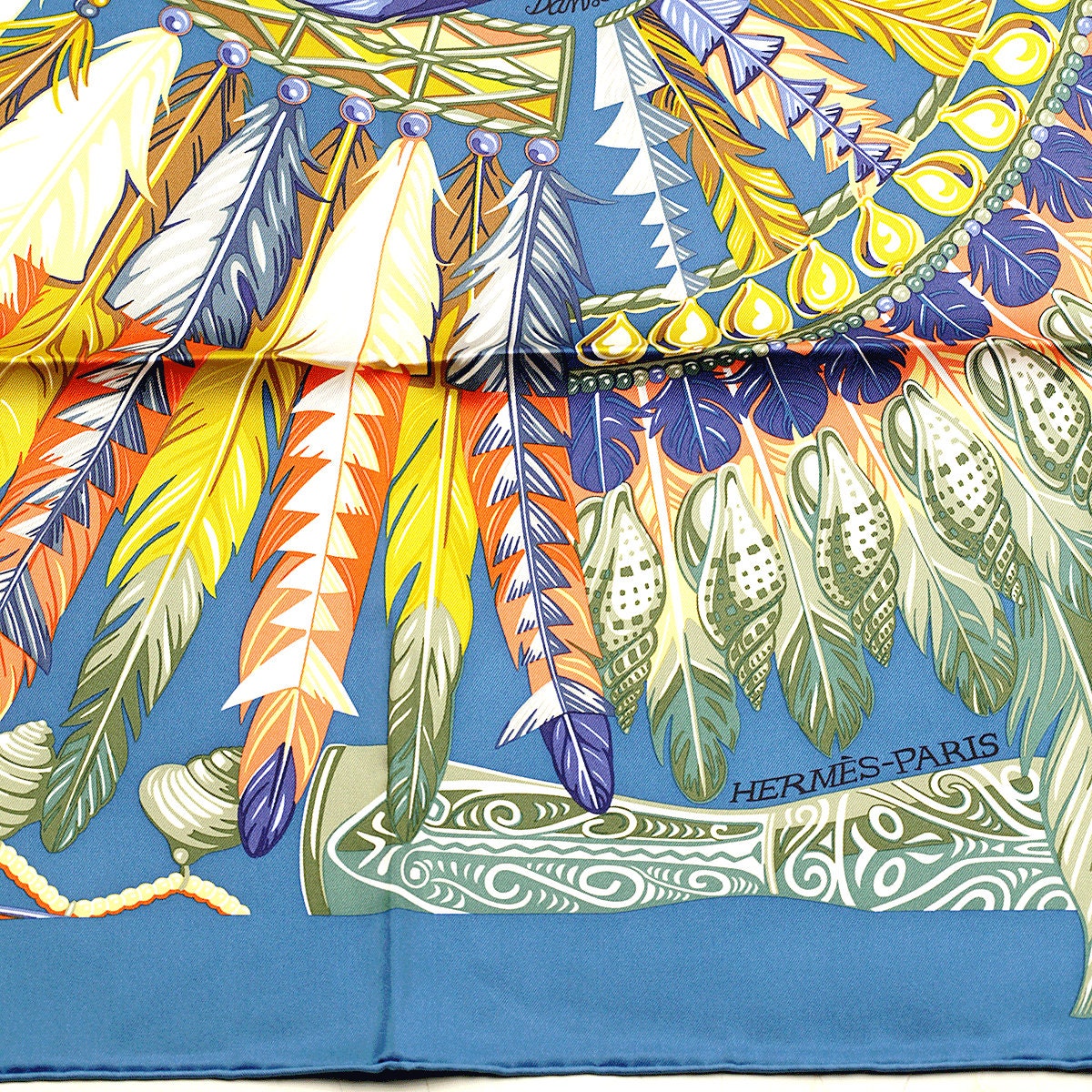 Hermes Scarf "Danse Pacifique" by Laurence Bourthoumieux 90cm Silk | Carre Foulard