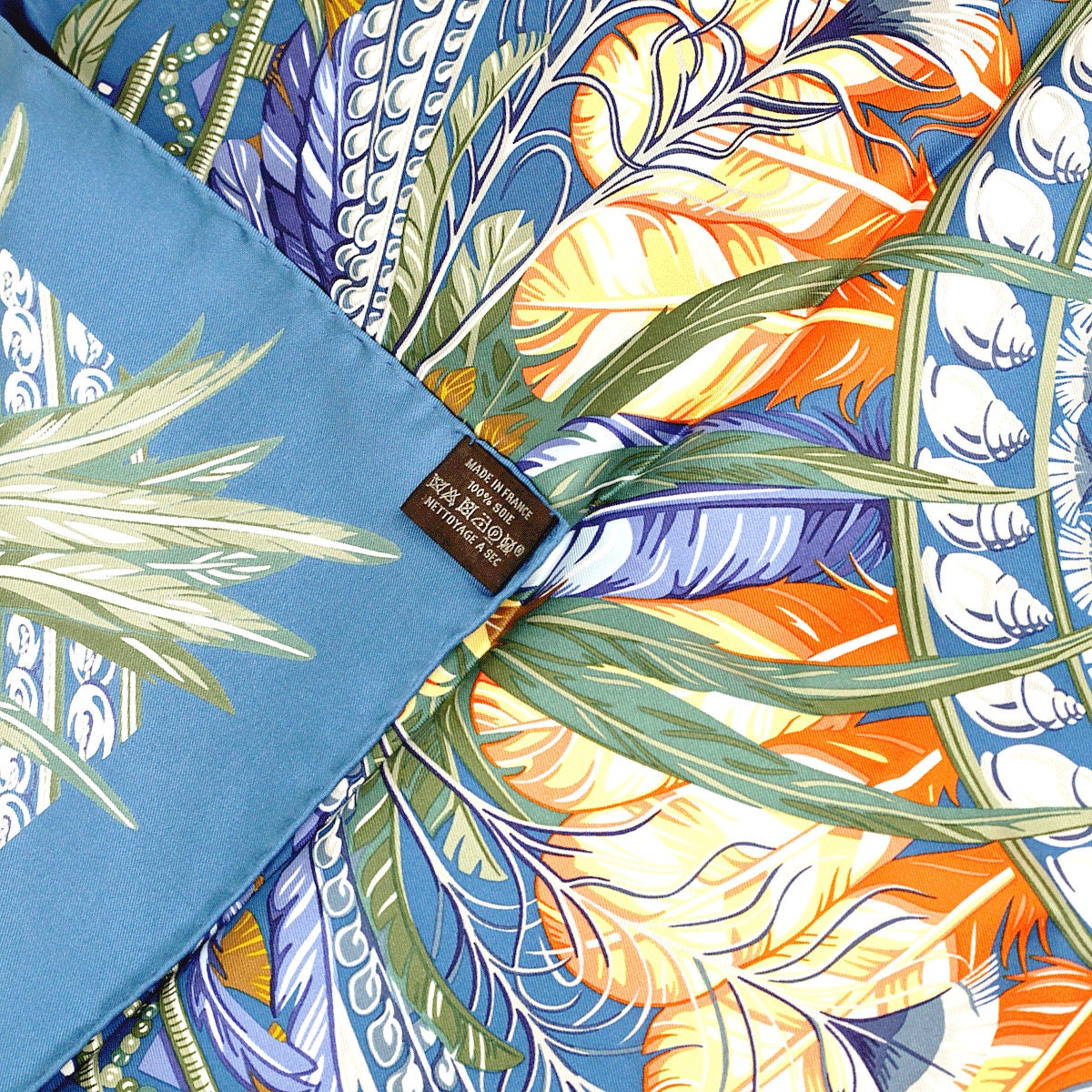 Hermes Scarf "Danse Pacifique" by Laurence Bourthoumieux 90cm Silk | Carre Foulard