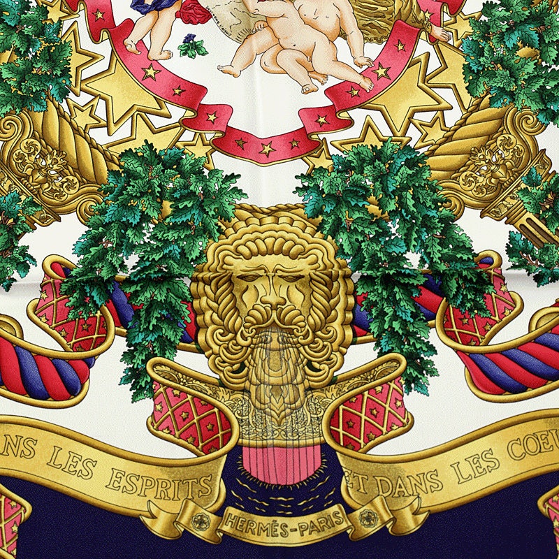 Hermes Scarf "Europe" by Joachim Metz 90cm Silk