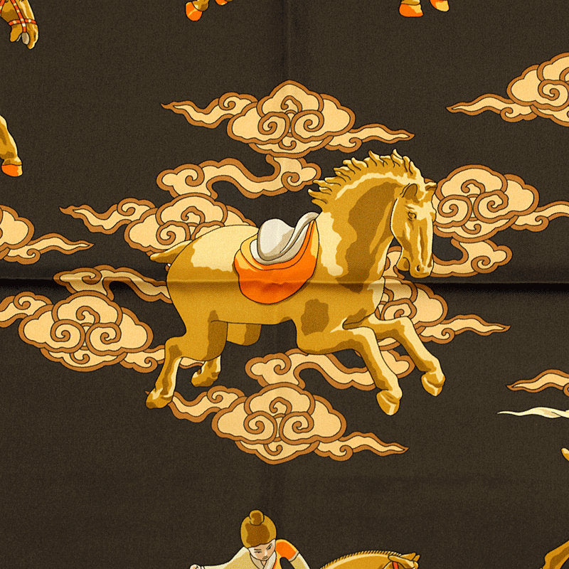 Hermes Scarf "Galop Volant" by Dimitri Rybaltchenko 90cm Silk