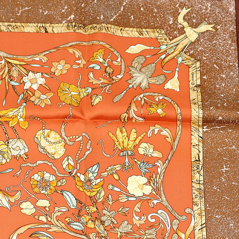 Hermes Scarf "Pierres d'Orient et d'Occident" by Zoe Pauwels 90cm Silk