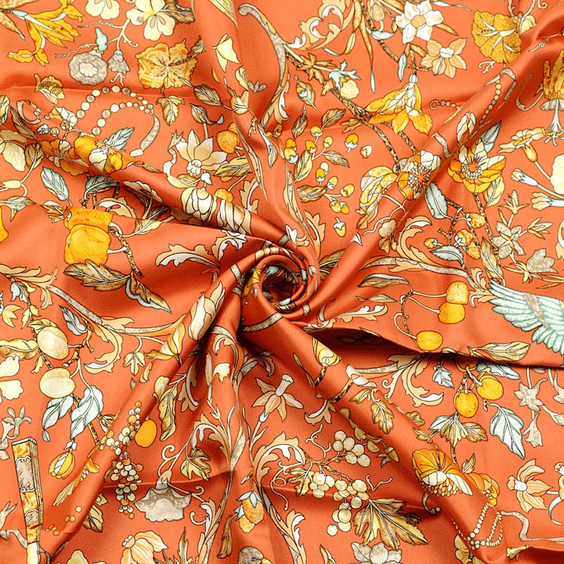 Hermes Scarf "Pierres d'Orient et d'Occident" by Zoe Pauwels 90cm Silk