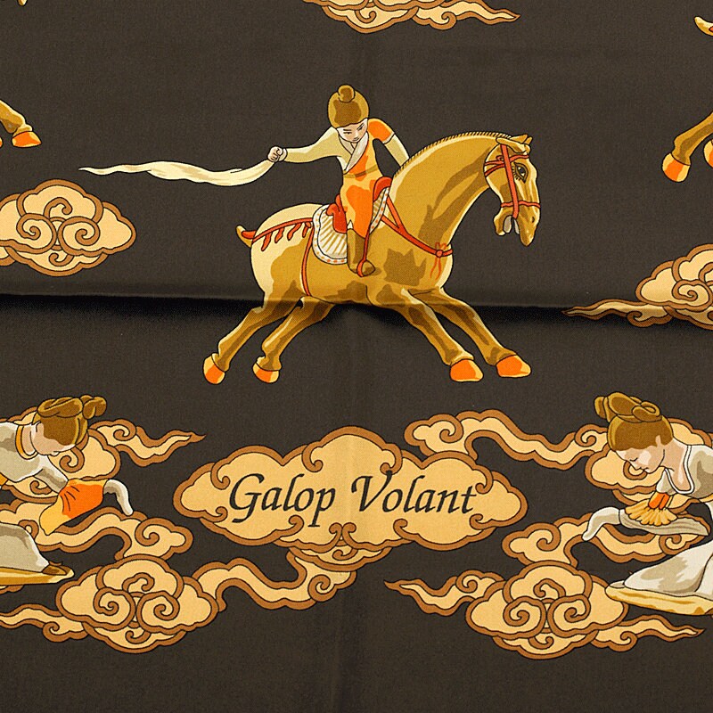 Hermes Scarf "Galop Volant" by Dimitri Rybaltchenko 90cm Silk