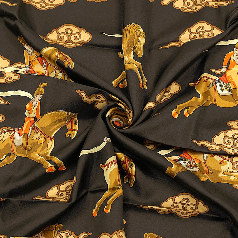 Hermes Scarf "Galop Volant" by Dimitri Rybaltchenko 90cm Silk