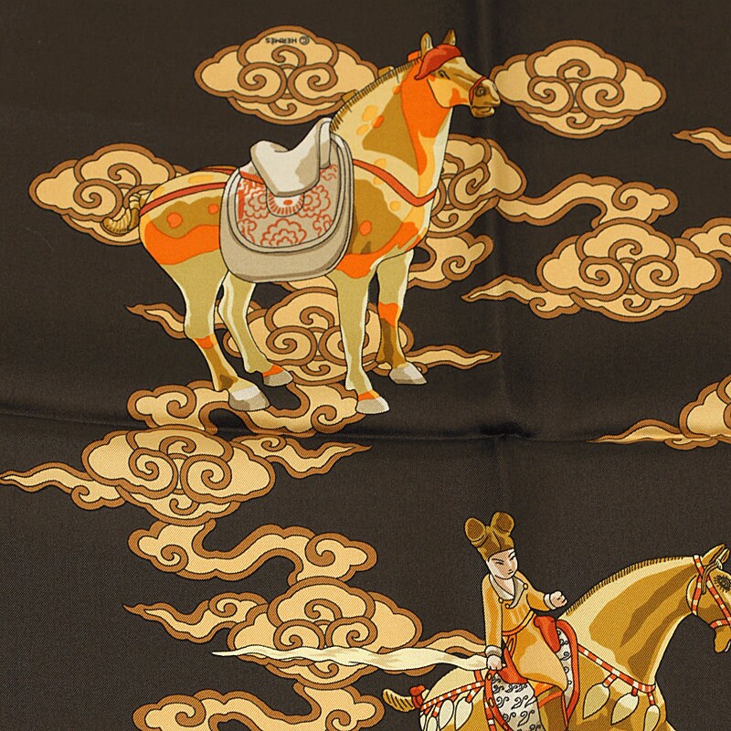 Hermes Scarf "Galop Volant" by Dimitri Rybaltchenko 90cm Silk