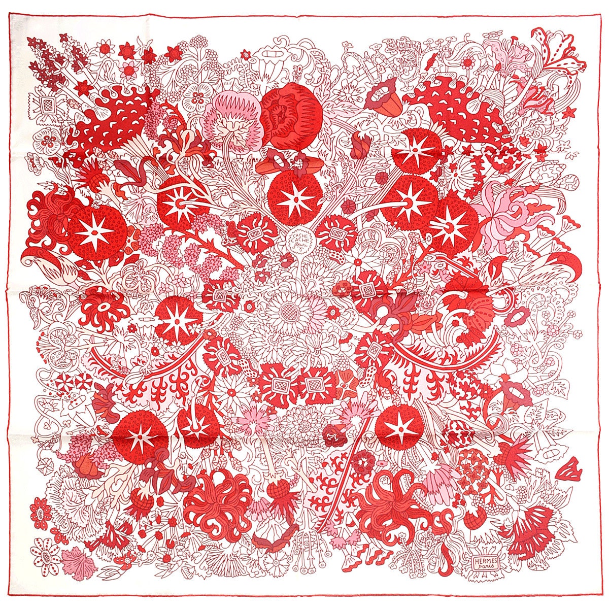 Hermes Scarf "Cache Cache Fleuri" by Pierre Marie 90cm Silk | Carre Foulard