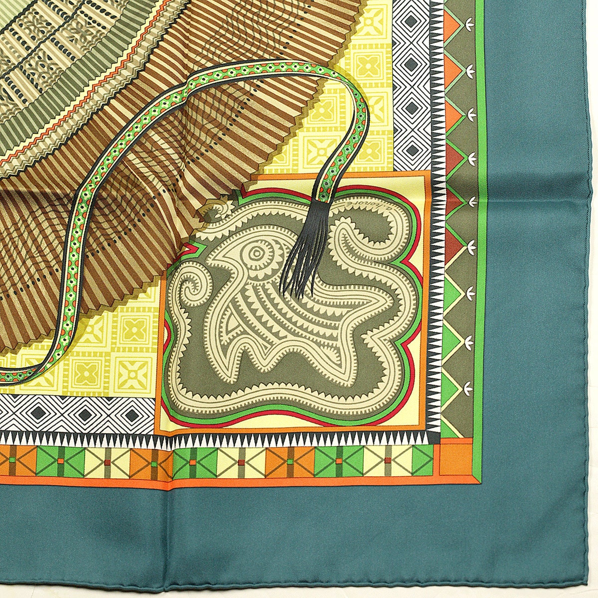 Hermes Scarf "Cent Plis des Miao" by Aline Honore 90cm Silk