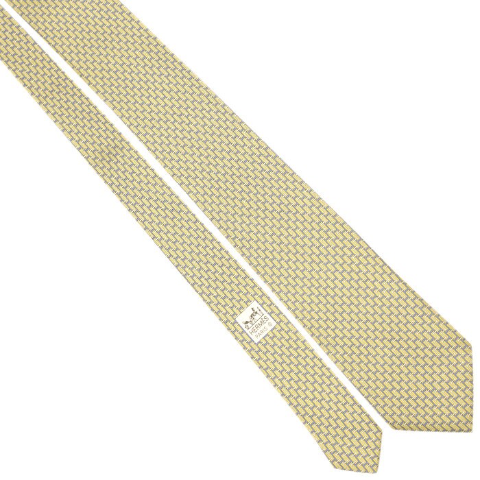 Hermes Men's Silk Tie Compact Discs Pattern 645680 | Necktie Cravate