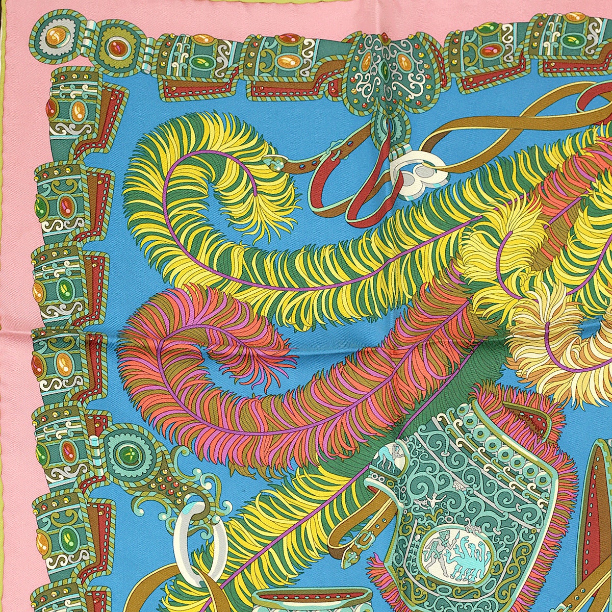 Hermes Scarf "Sous L'Egide de Mars" by Pierre Marie 90cm Silk